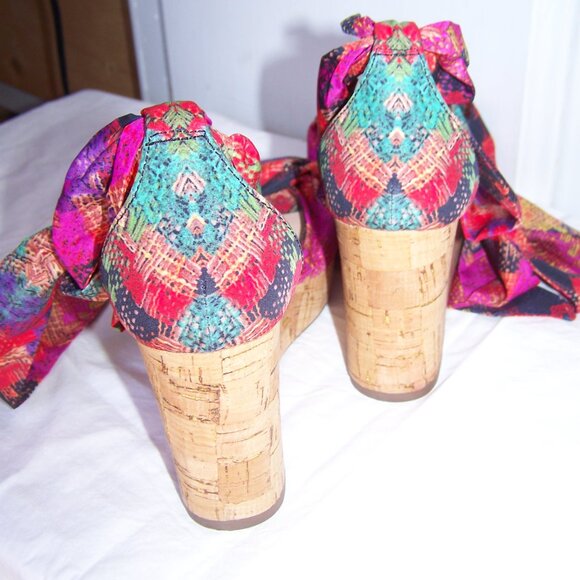Impo Colorful Tie Espadrille Sandals Sz 8.5 - Picture 6 of 7